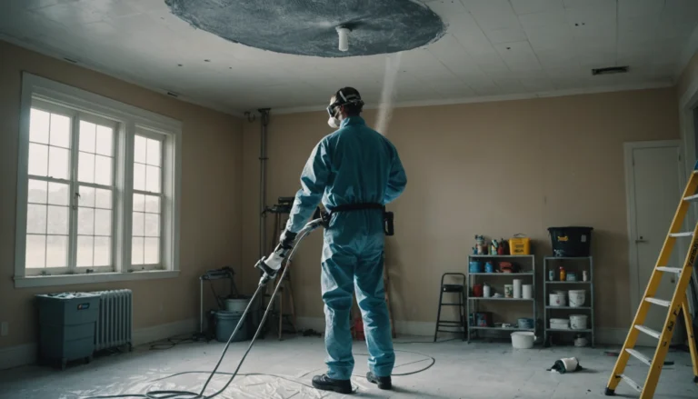 peindre un plafond avec un pistolet à peinture